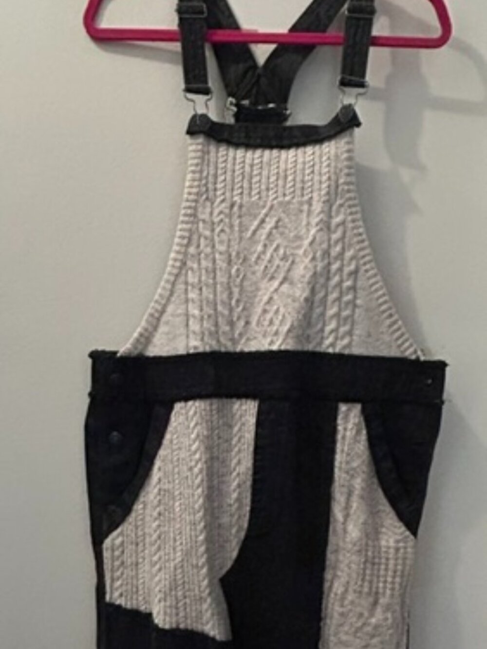 Free People We The Free Brighton Skirtall Overall Knit Denim Dress
